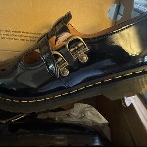 Dr. Martens Black Patent Leather Mary Jane Flats